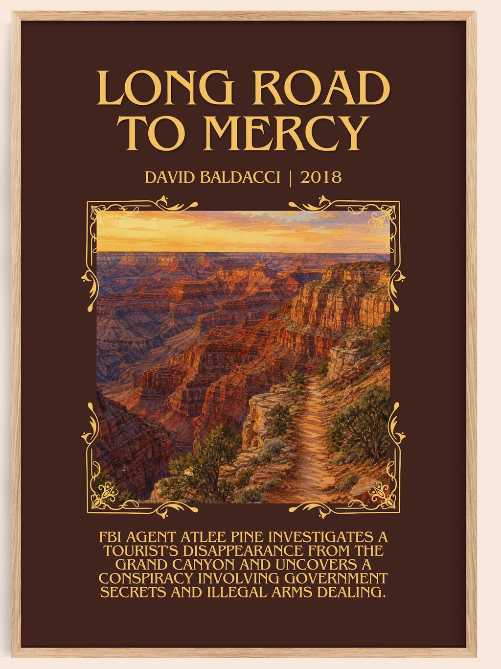 Long Road to Mercy Minimalist Book Poster by David Baldacci – book poster