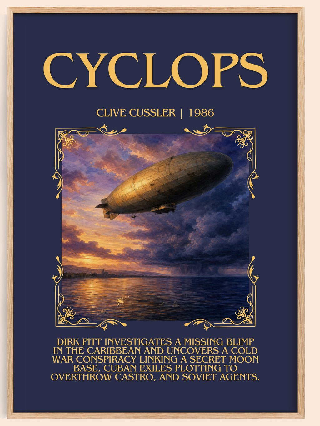Cyclops Minimalist Book Poster by Clive Cussler – book poster