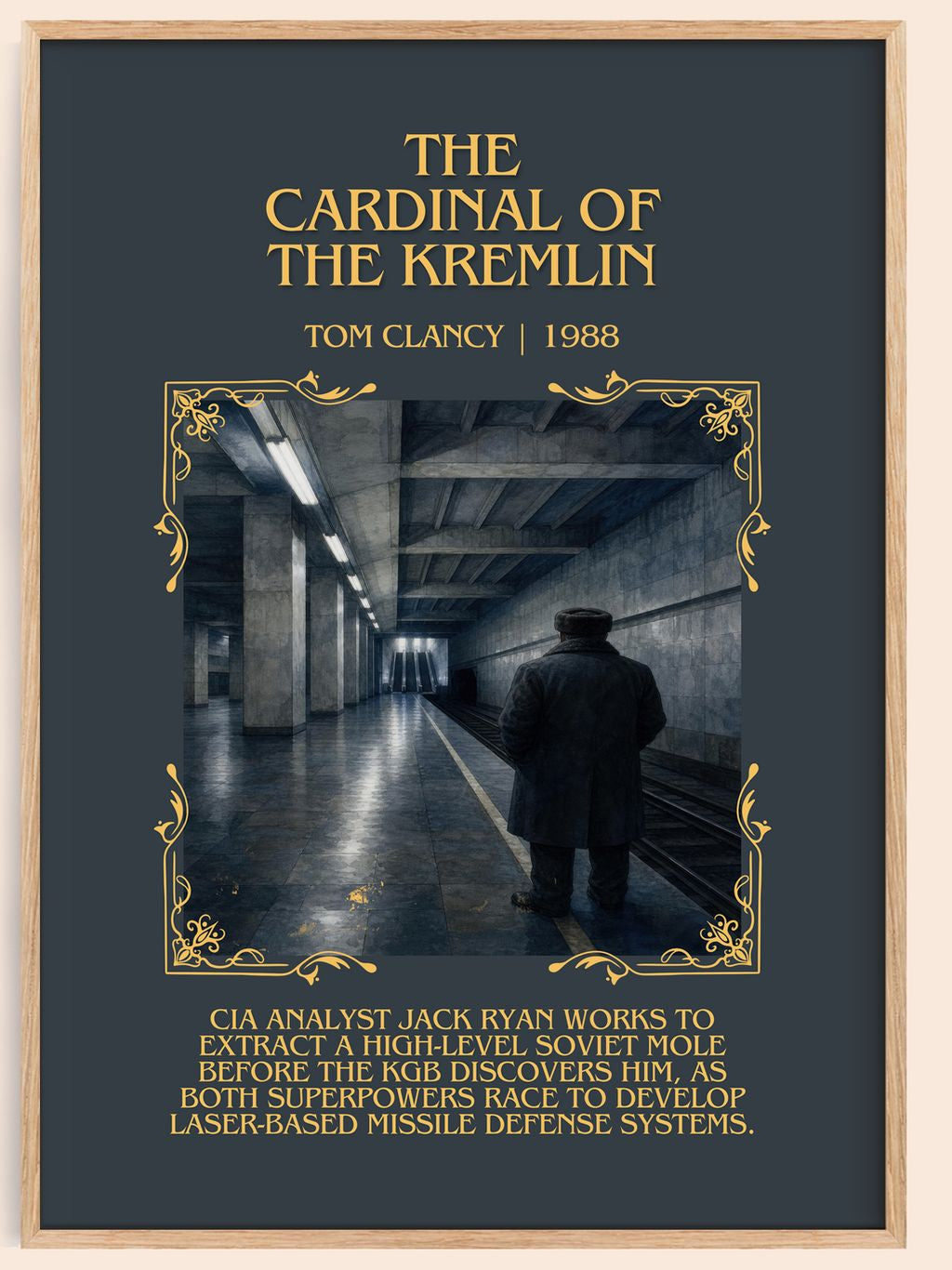 The Cardinal of the Kremlin Minimalist Book Poster by Tom Clancy – book poster