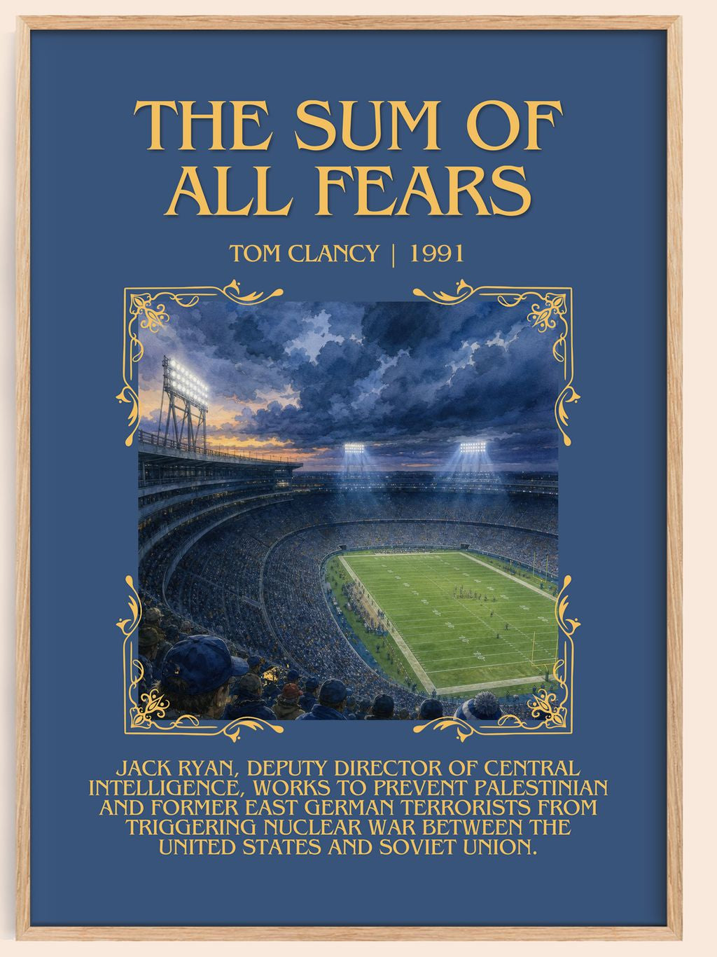 The Sum of All Fears Minimalist Book Poster by Tom Clancy – book poster