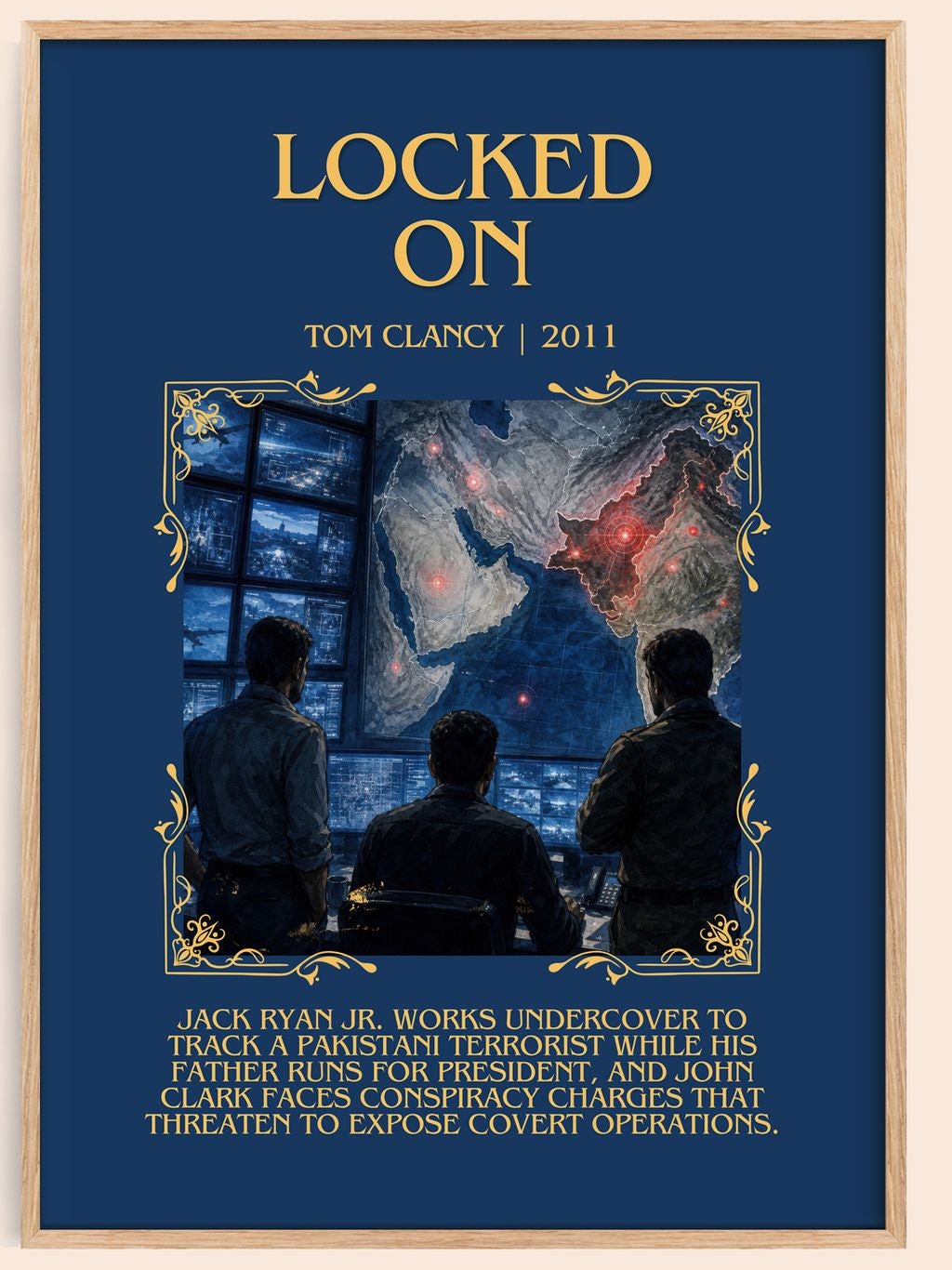 Locked On Minimalist Book Poster by Tom Clancy – book poster