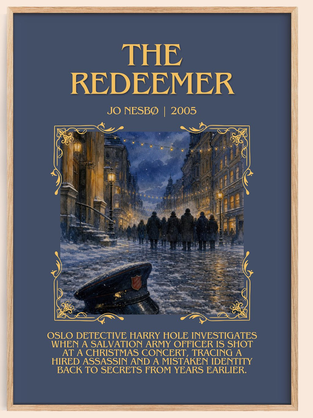 The Redeemer Minimalist Book Poster by Jo Nesbø – book poster