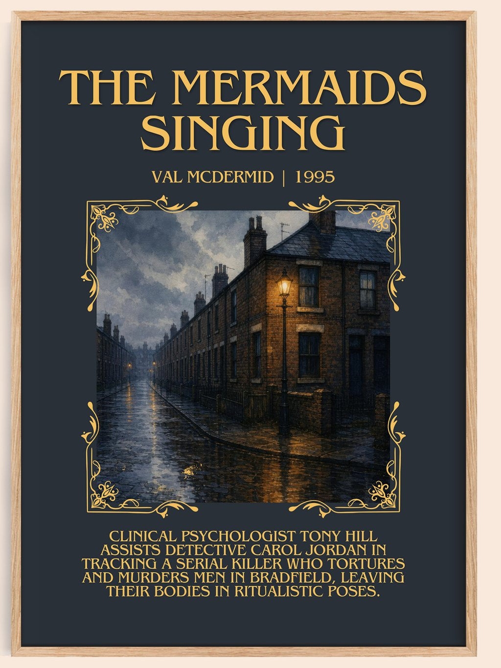 The Mermaids Singing Minimalist Book Poster by Val McDermid – book poster