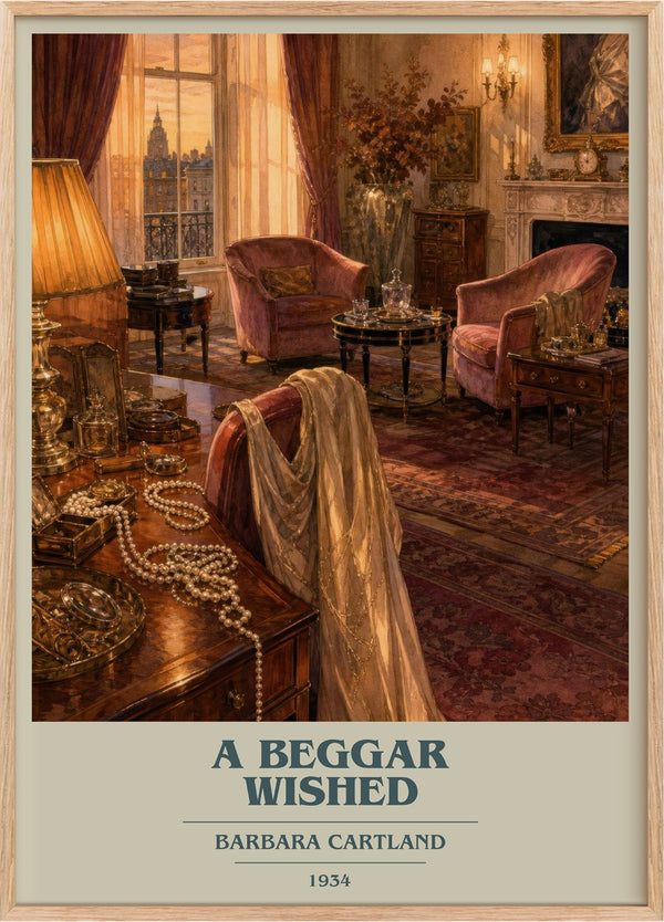 A Beggar Wished Book Cover Poster by Barbara Cartland