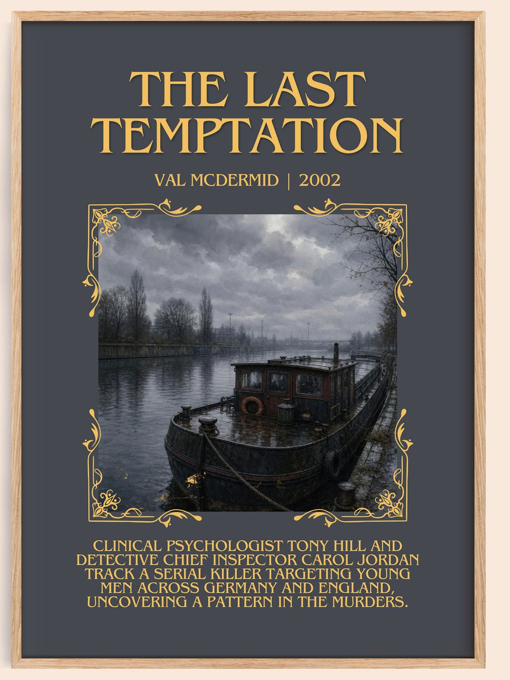 The Last Temptation Minimalist Book Poster by Val McDermid – book poster