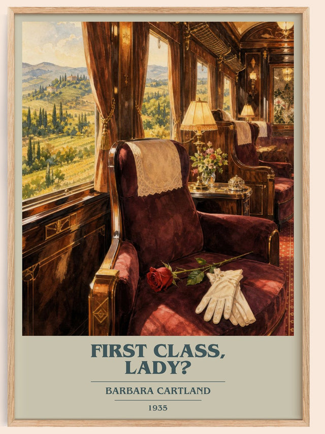 First Class, Lady? Book Cover Poster by Barbara Cartland