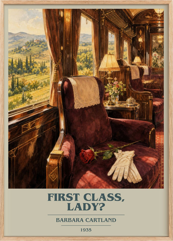 First Class, Lady? Book Cover Poster by Barbara Cartland