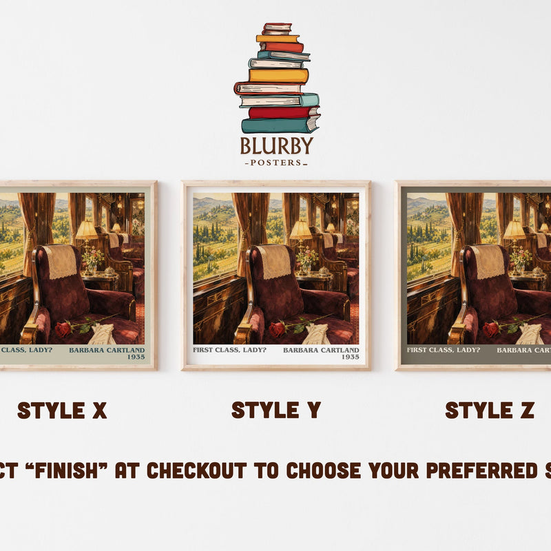 First Class, Lady? literary print in frame leaning in hallway – romance wall art