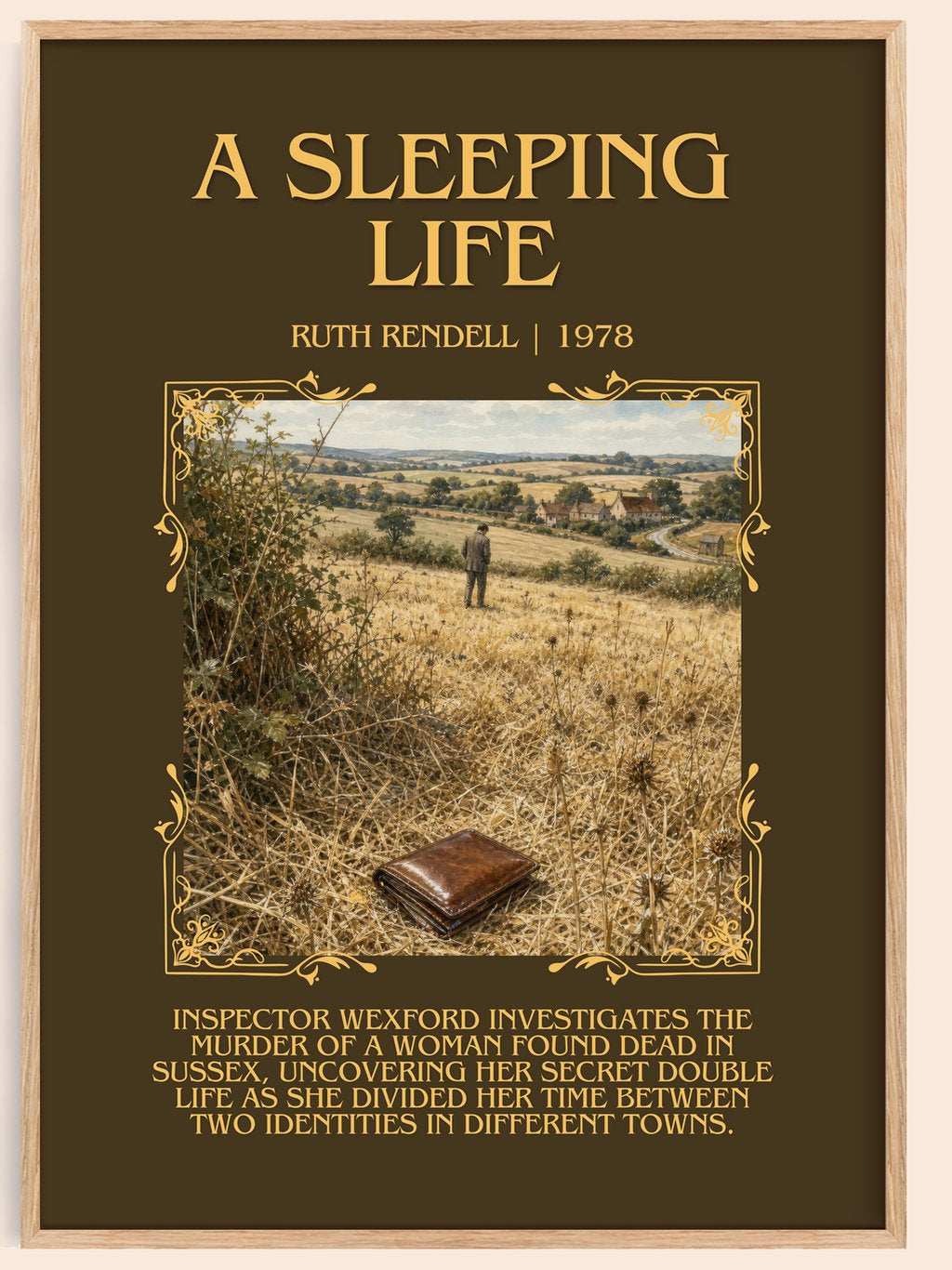 A Sleeping Life Minimalist Book Poster by Ruth Rendell – book poster