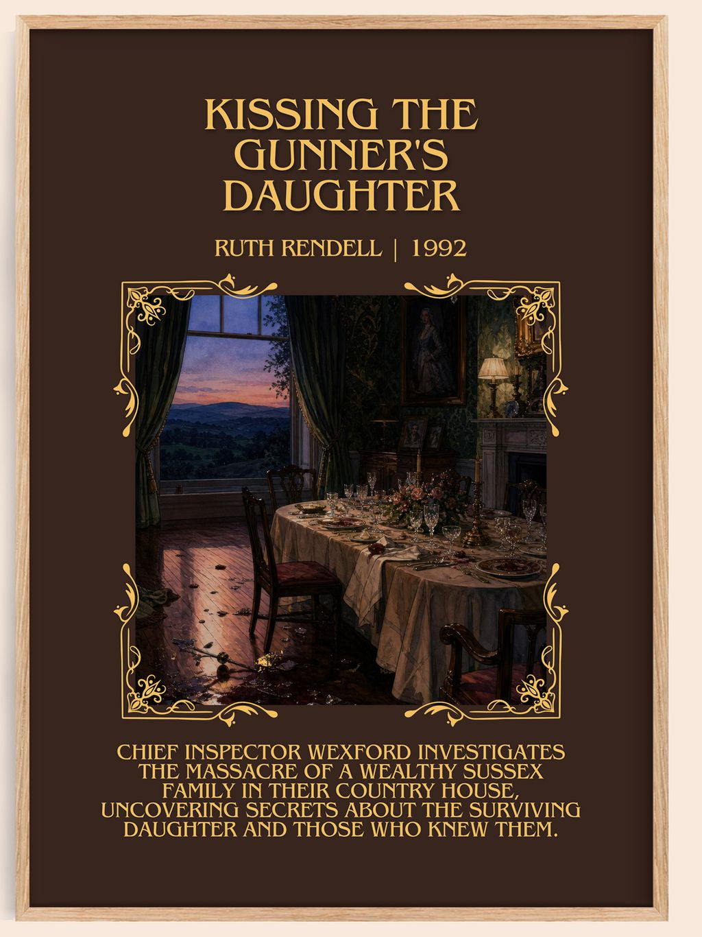 Kissing the Gunner's Daughter Minimalist Book Poster by Ruth Rendell – book poster