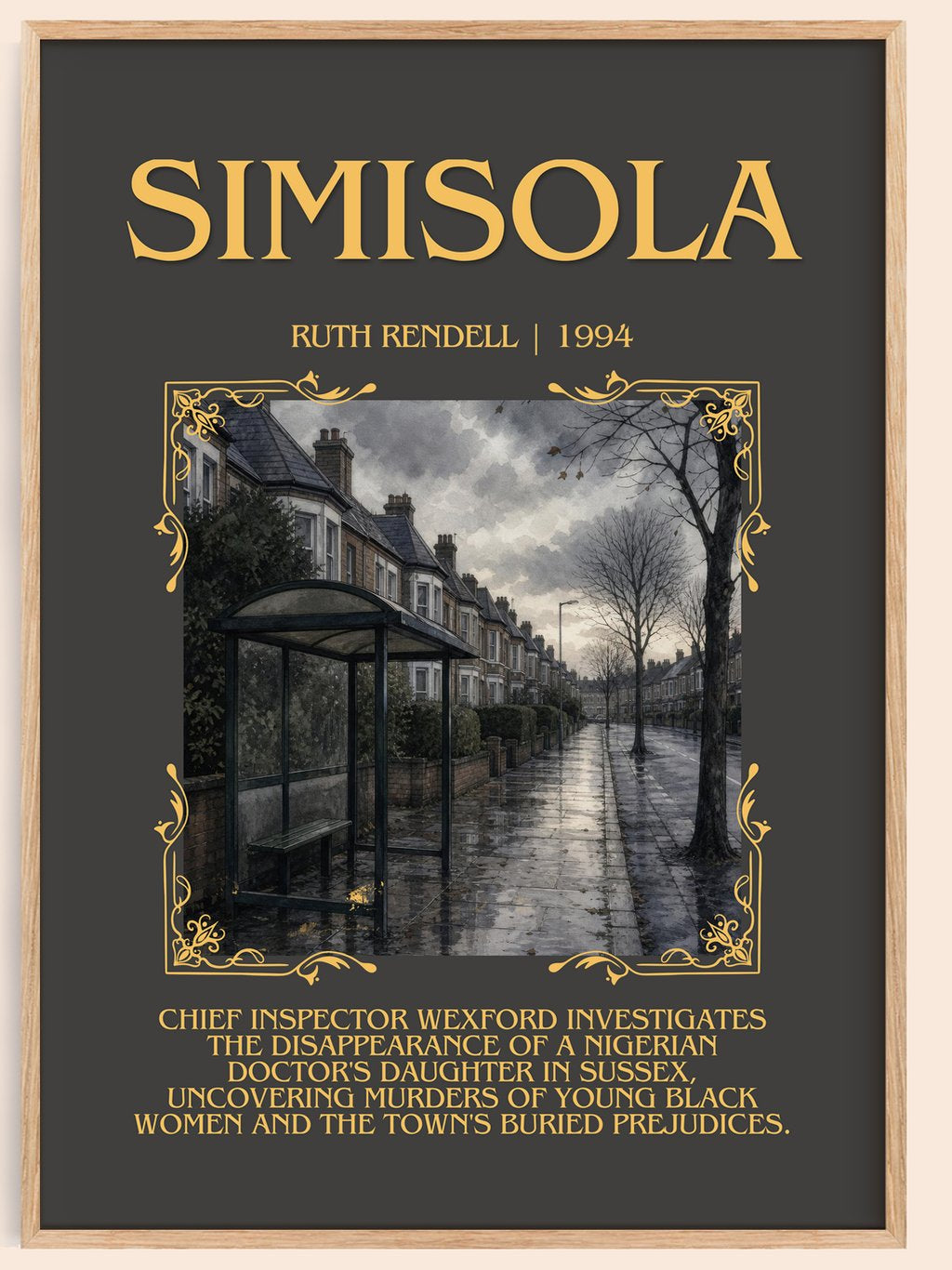 Simisola Minimalist Book Poster by Ruth Rendell – book poster