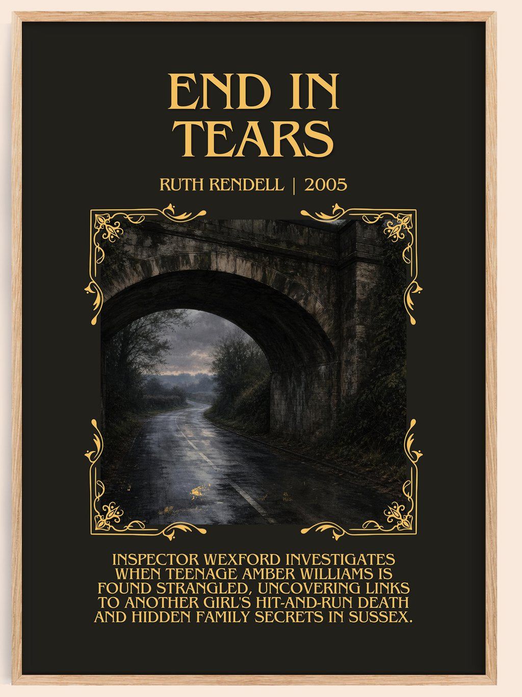 End in Tears Minimalist Book Poster by Ruth Rendell – book poster