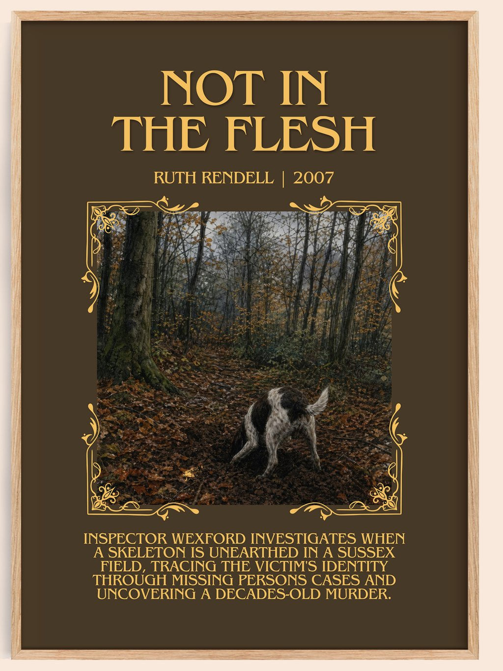 Not in the Flesh Minimalist Book Poster by Ruth Rendell – book poster