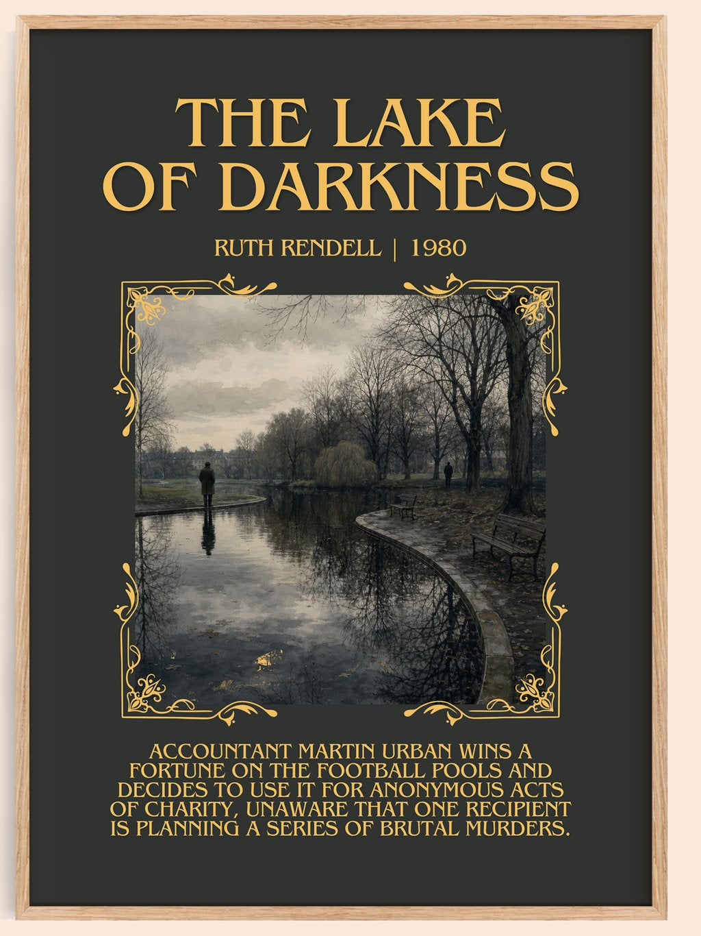 The Lake of Darkness Minimalist Book Poster by Ruth Rendell – book poster