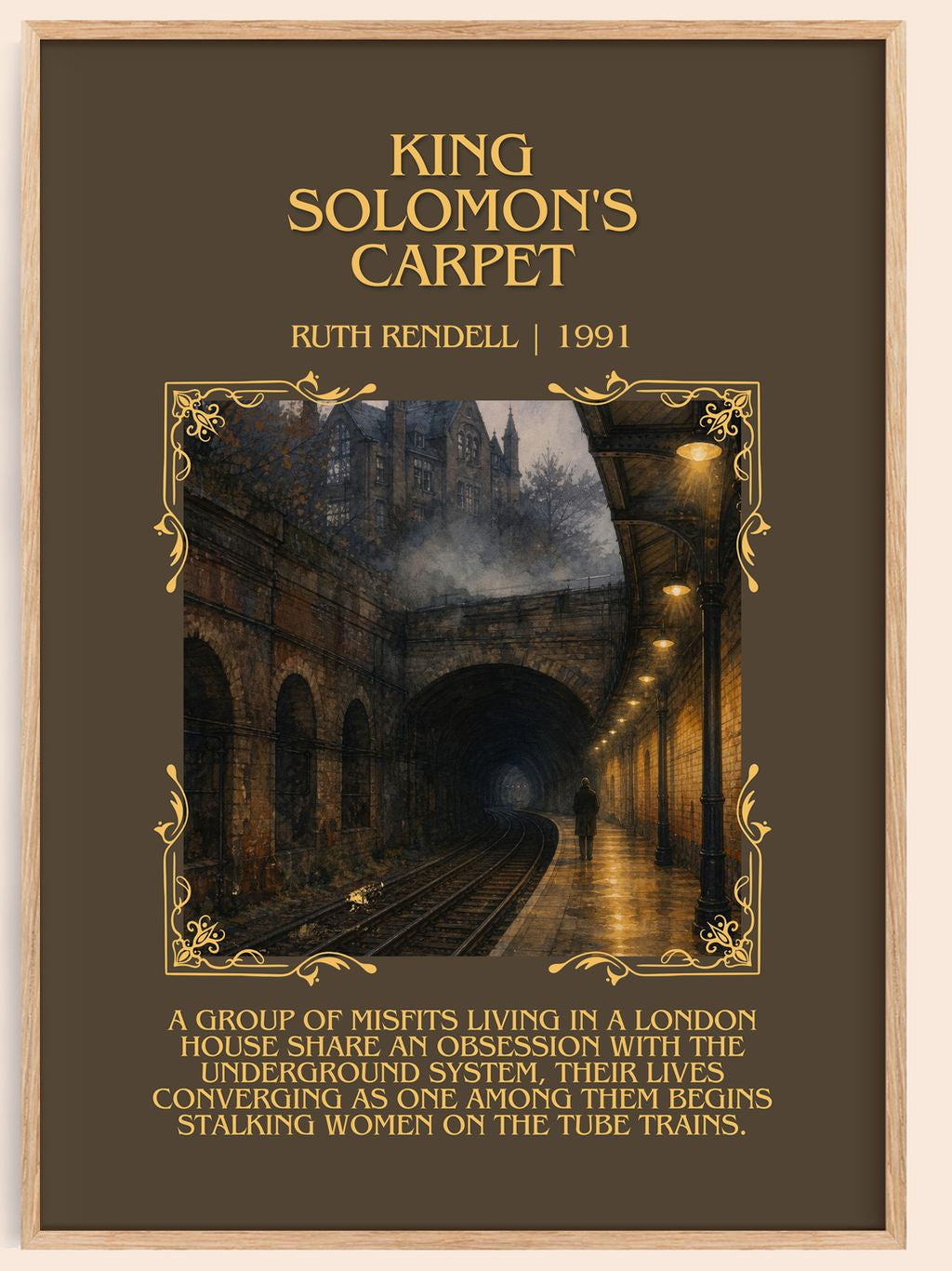 King Solomon's Carpet Minimalist Book Poster by Ruth Rendell – book poster