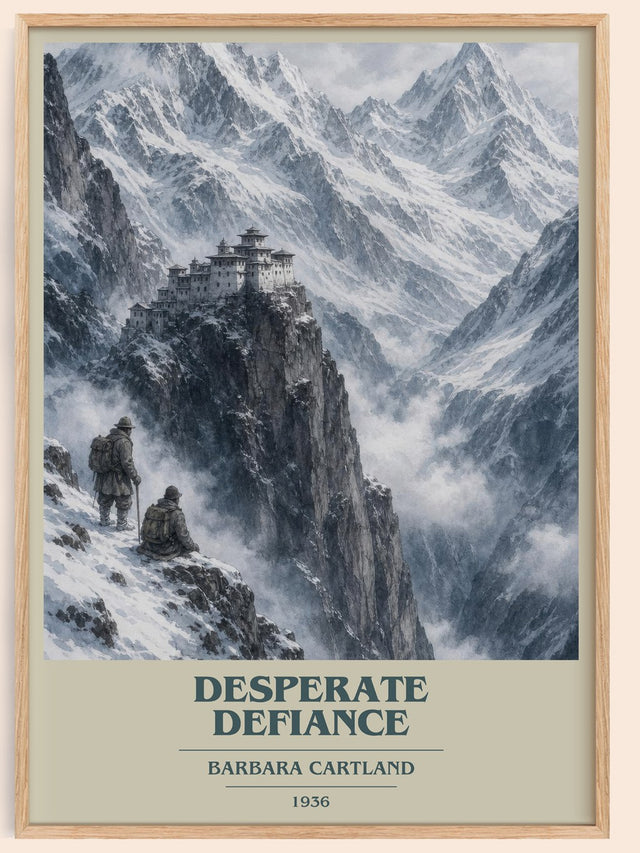 Desperate Defiance Book Cover Poster by Barbara Cartland