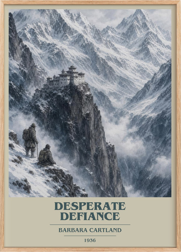Desperate Defiance Book Cover Poster by Barbara Cartland