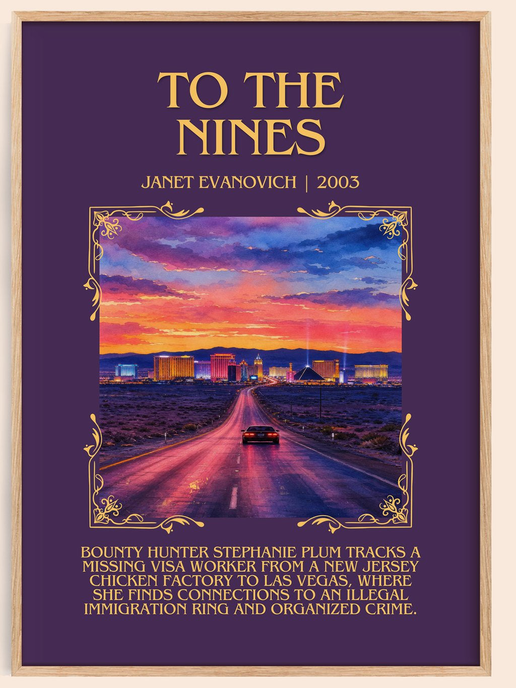 To the Nines Minimalist Book Poster by Janet Evanovich – book poster