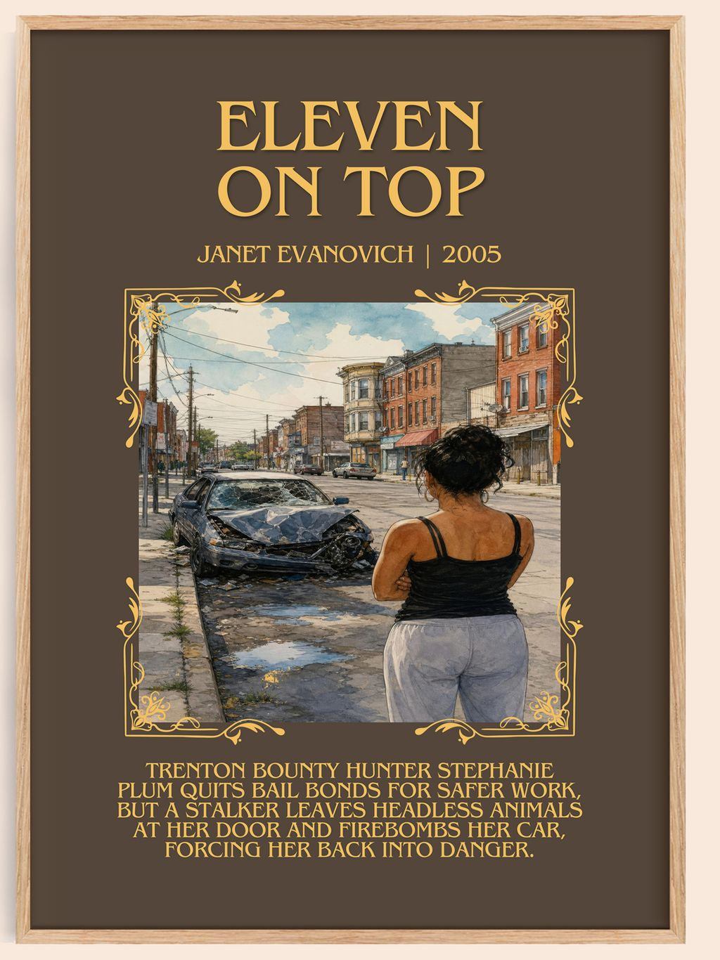 Eleven on Top Minimalist Book Poster by Janet Evanovich – book poster