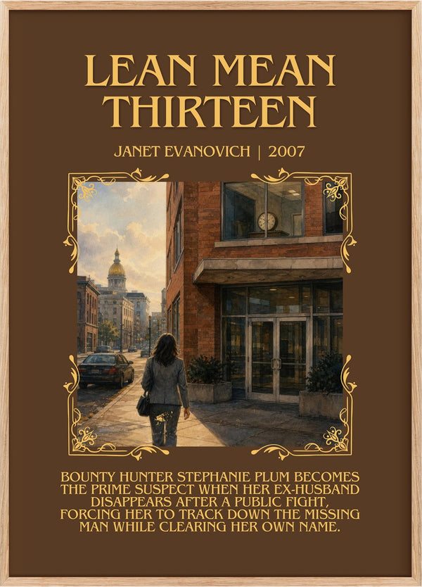 Lean Mean Thirteen Minimalist Book Poster by Janet Evanovich
