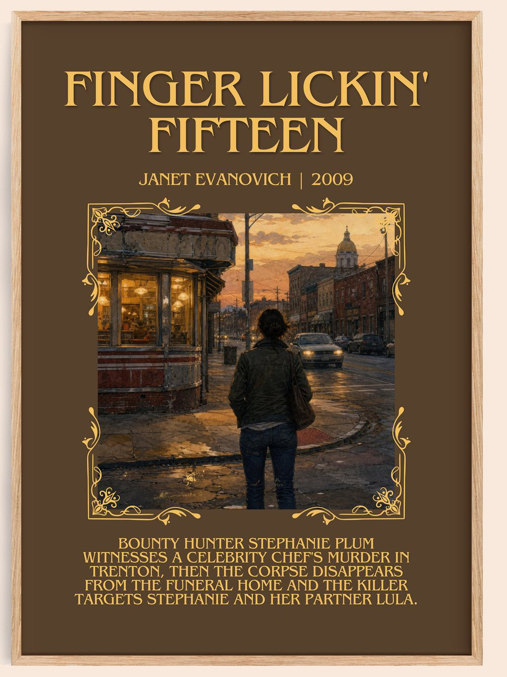 Finger Lickin' Fifteen Minimalist Book Poster by Janet Evanovich – book poster