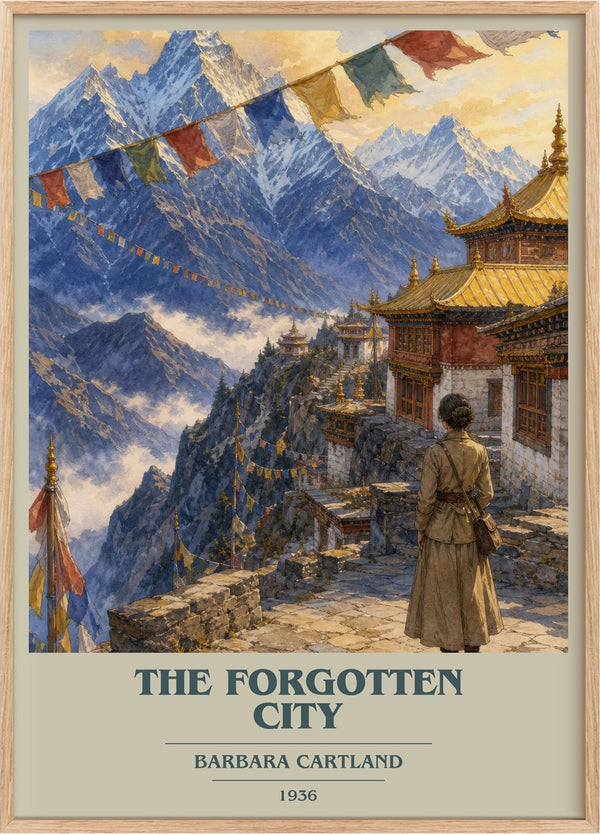 The Forgotten City Book Cover Poster by Barbara Cartland