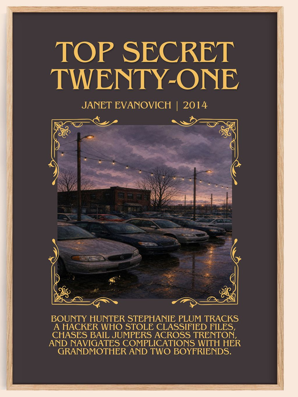 Top Secret Twenty-One Minimalist Book Poster by Janet Evanovich – book poster