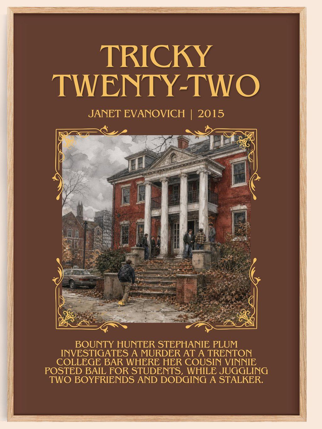 Tricky Twenty-Two Minimalist Book Poster by Janet Evanovich – book poster