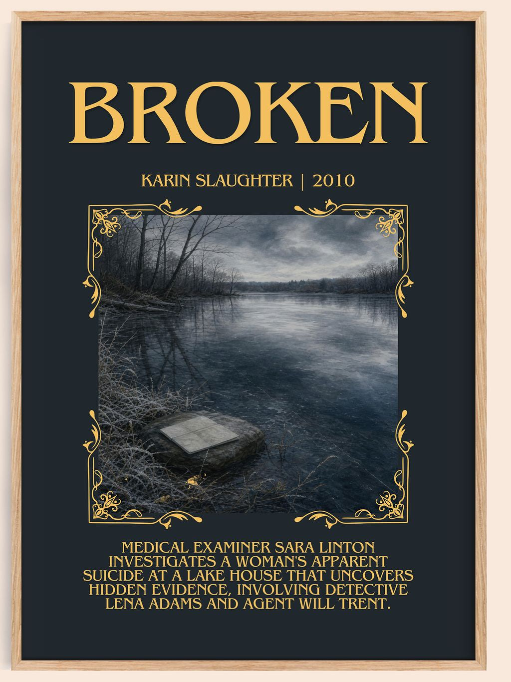 Broken Minimalist Book Poster by Karin Slaughter – book poster