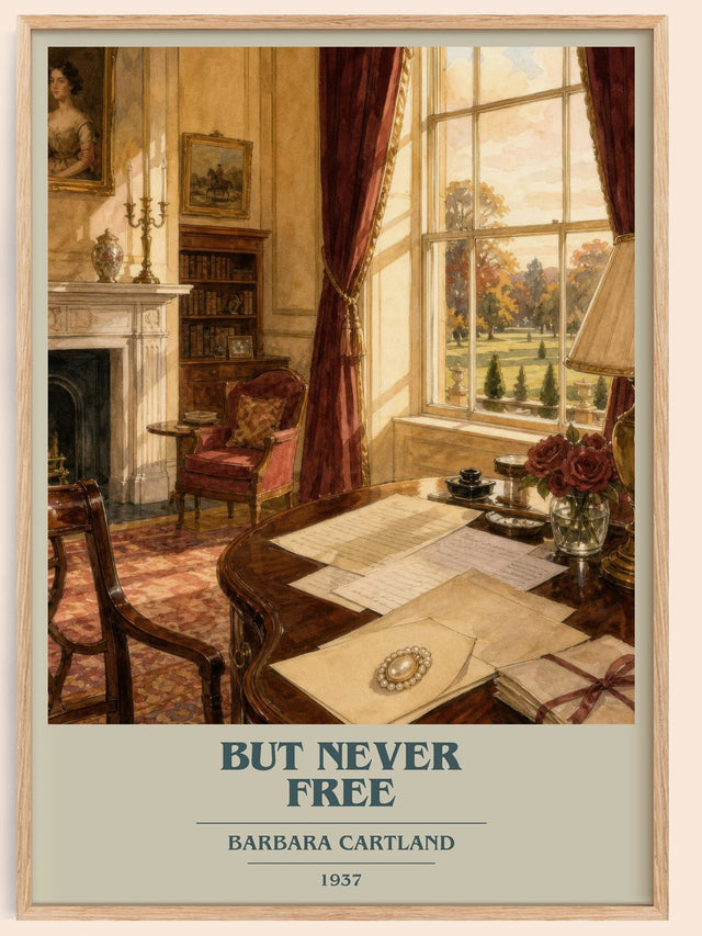 But Never Free Book Cover Poster by Barbara Cartland