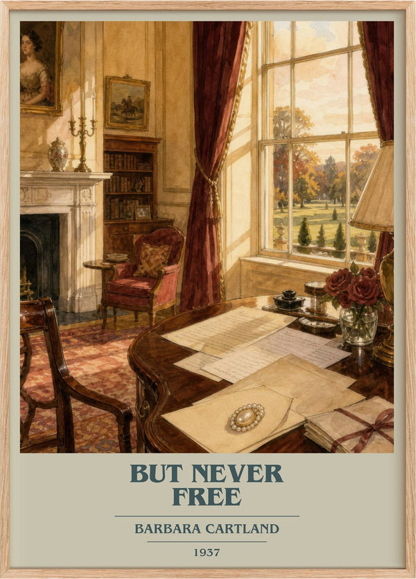 But Never Free Book Cover Poster by Barbara Cartland