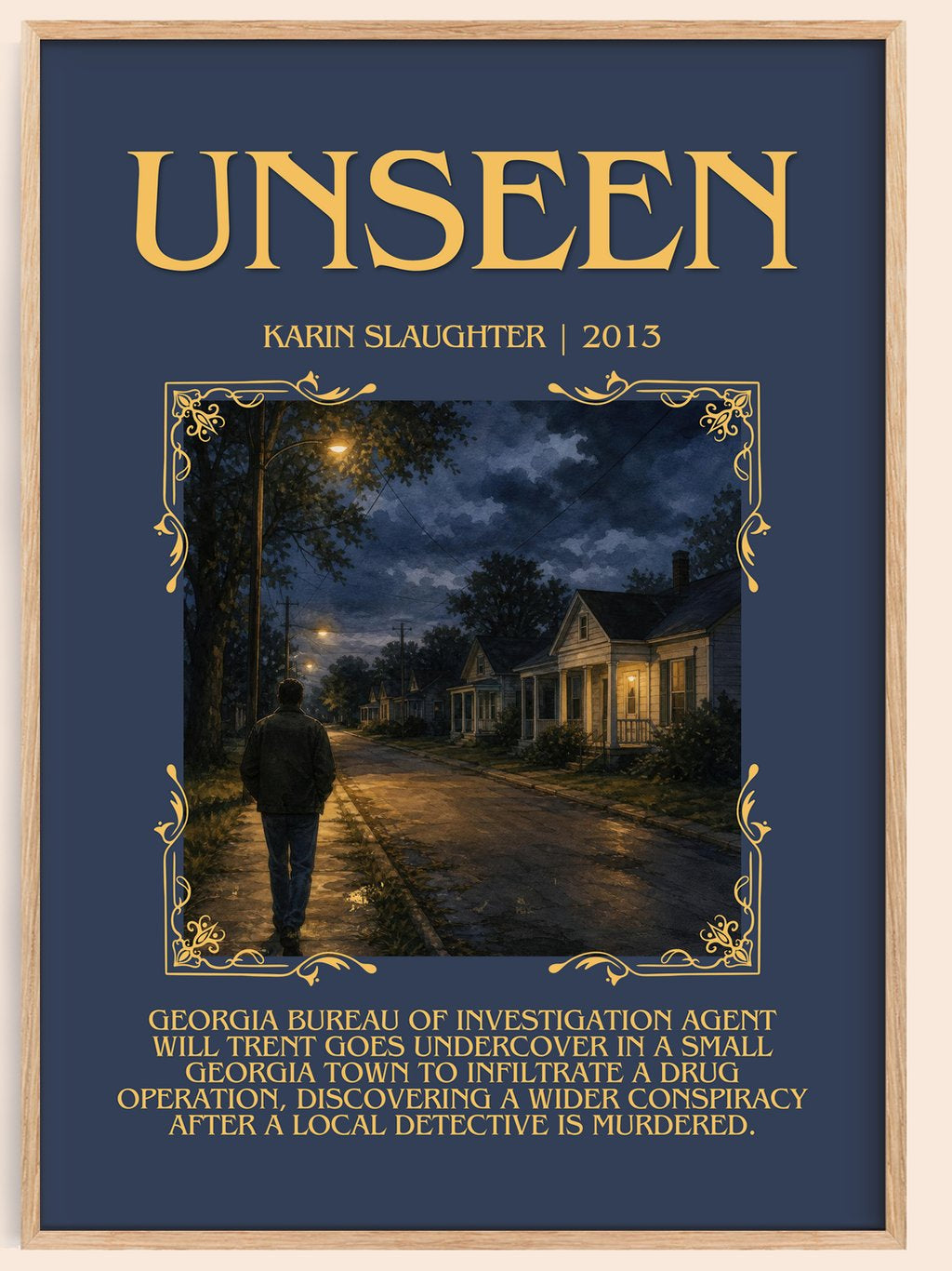 Unseen Minimalist Book Poster by Karin Slaughter – book poster