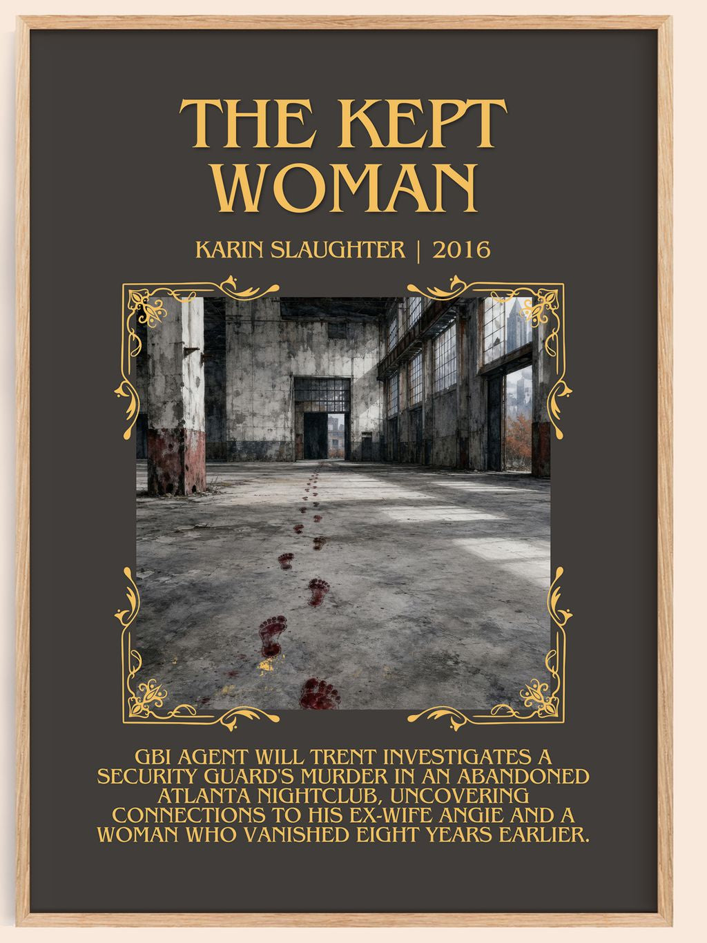 The Kept Woman Minimalist Book Poster by Karin Slaughter – book poster