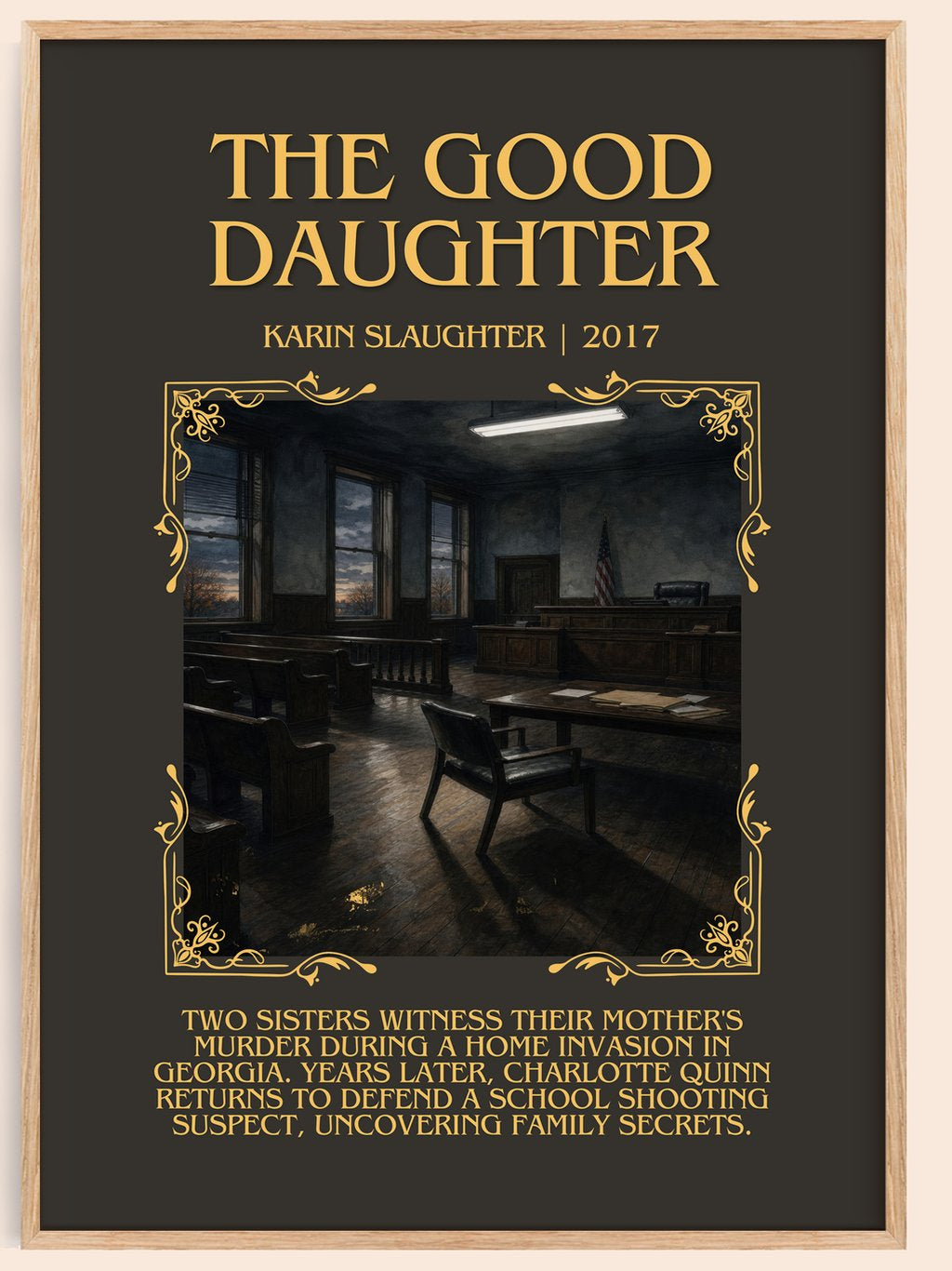 The Good Daughter Minimalist Book Poster by Karin Slaughter – book poster