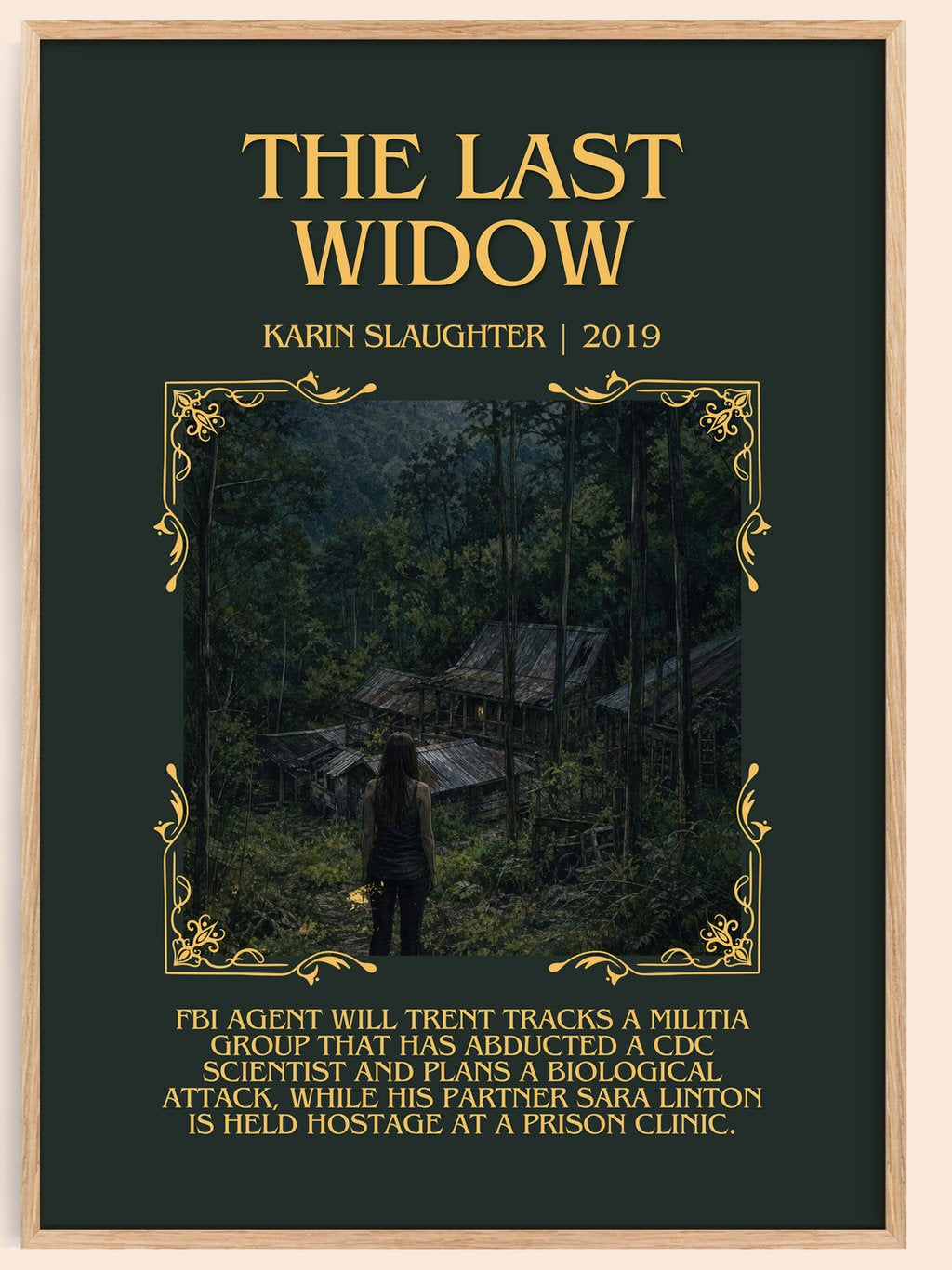 The Last Widow Minimalist Book Poster by Karin Slaughter – book poster