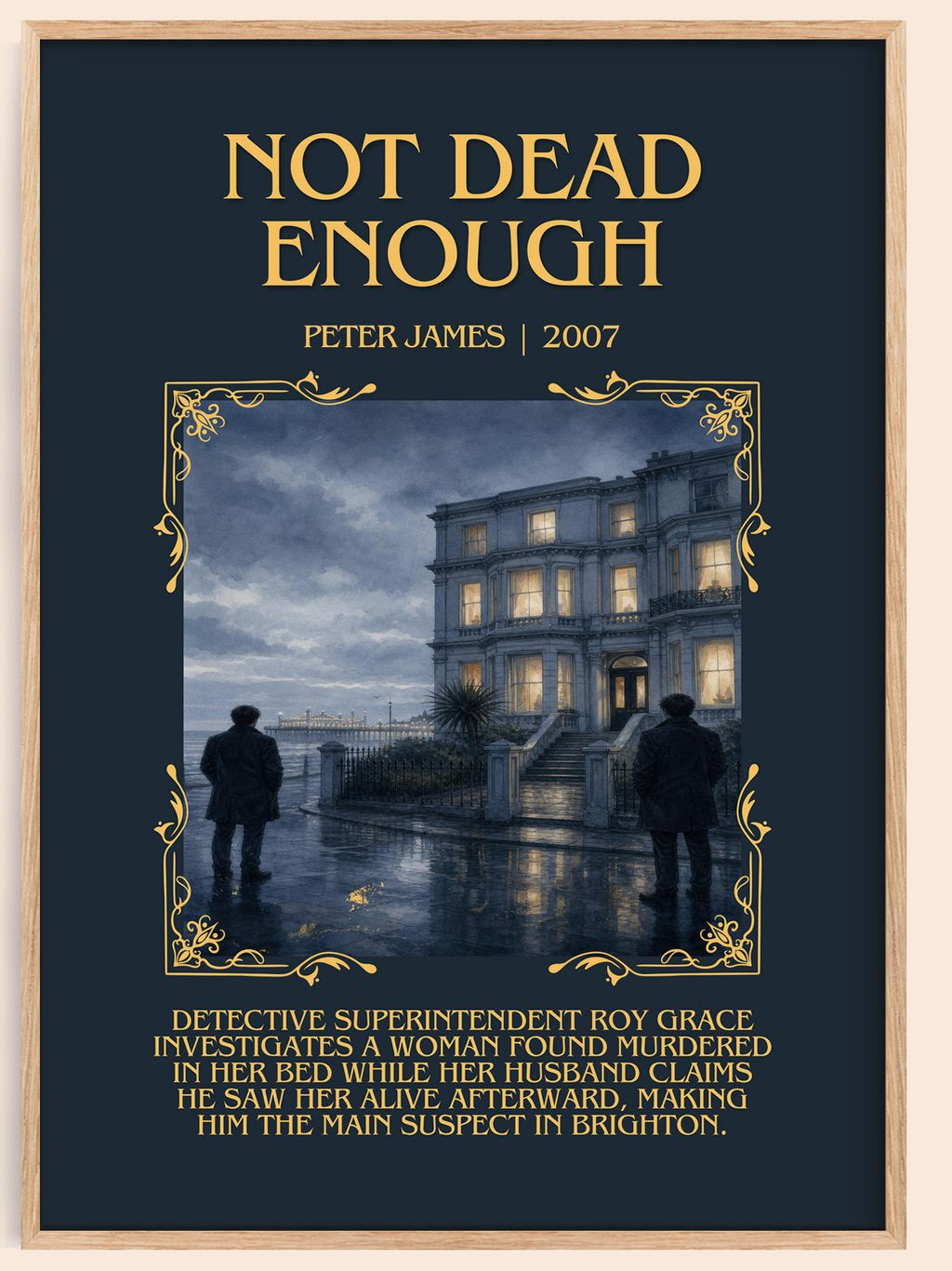 Not Dead Enough Minimalist Book Poster by Peter James – book poster