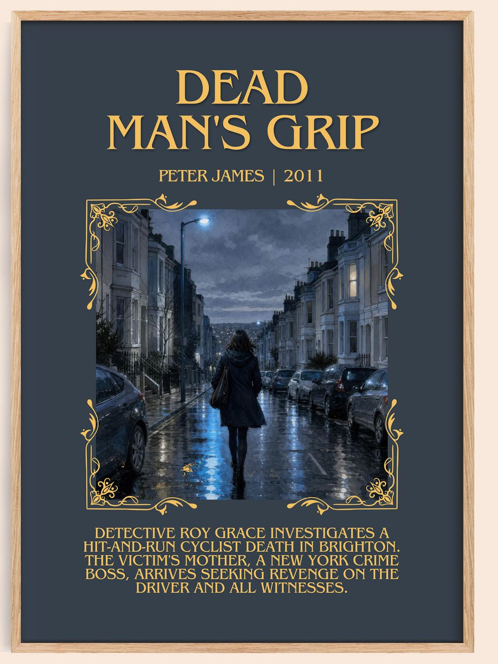 Dead Man's Grip Minimalist Book Poster by Peter James – book poster