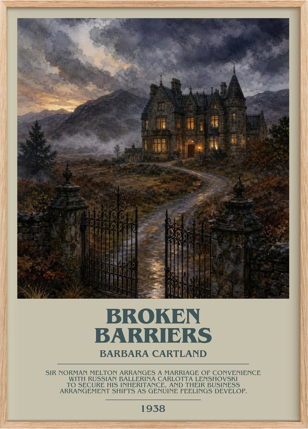 Broken Barriers Bookish Wall Art by Barbara Cartland