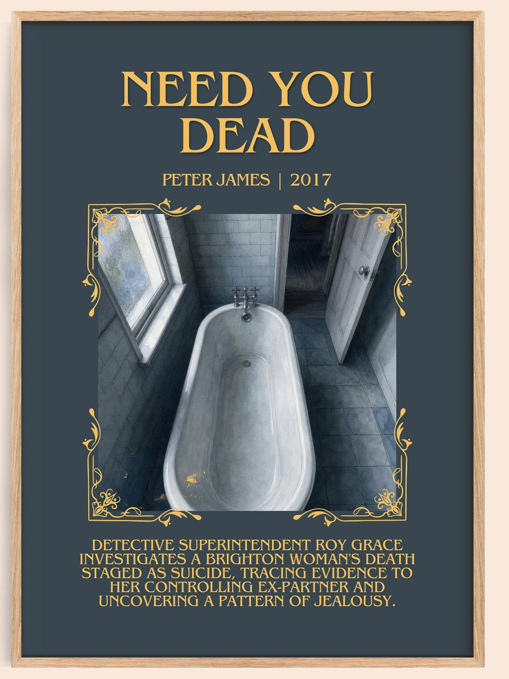 Need You Dead Minimalist Book Poster by Peter James – book poster