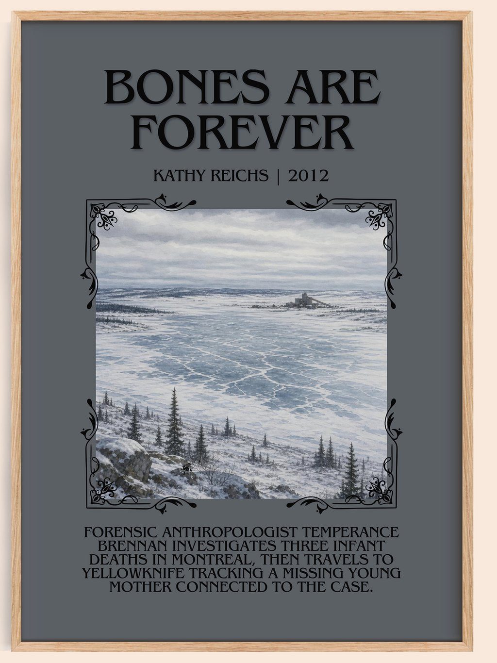 Bones Are Forever Minimalist Book Poster by Kathy Reichs – book poster