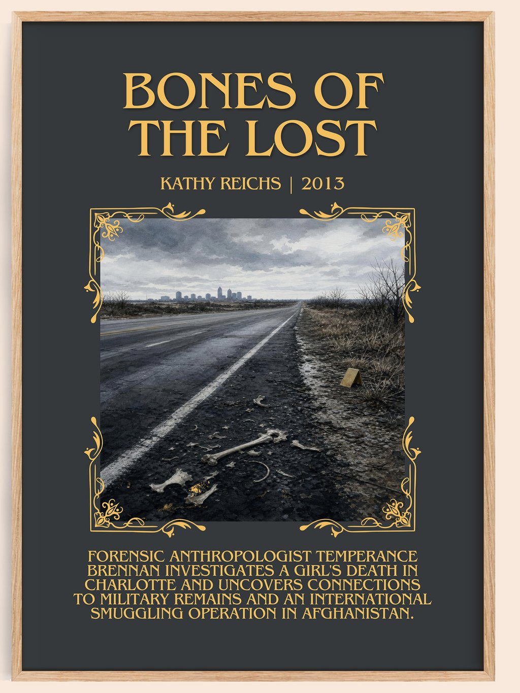 Bones of the Lost Minimalist Book Poster by Kathy Reichs – book poster