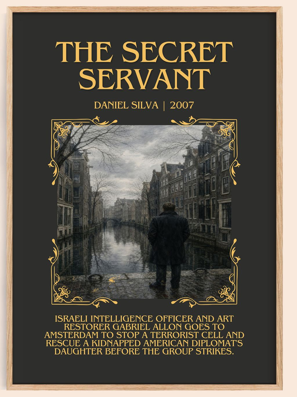 The Secret Servant Minimalist Book Poster by Daniel Silva – book poster