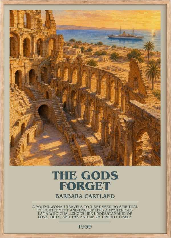 The Gods Forget Bookish Wall Art by Barbara Cartland