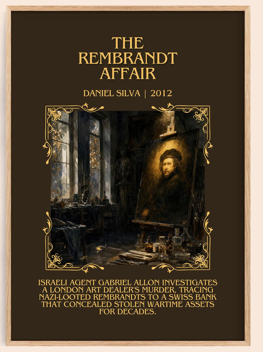 The Rembrandt Affair Minimalist Book Poster by Daniel Silva – book poster