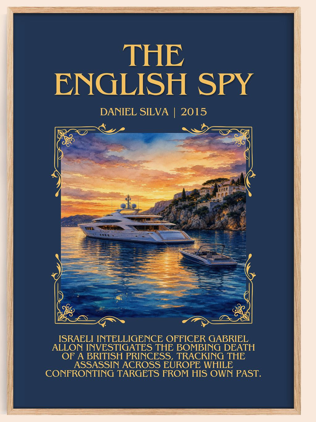 The English Spy Minimalist Book Poster by Daniel Silva – book poster