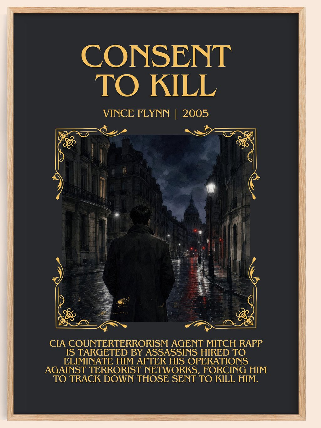 Consent to Kill Minimalist Book Poster by Vince Flynn – book poster