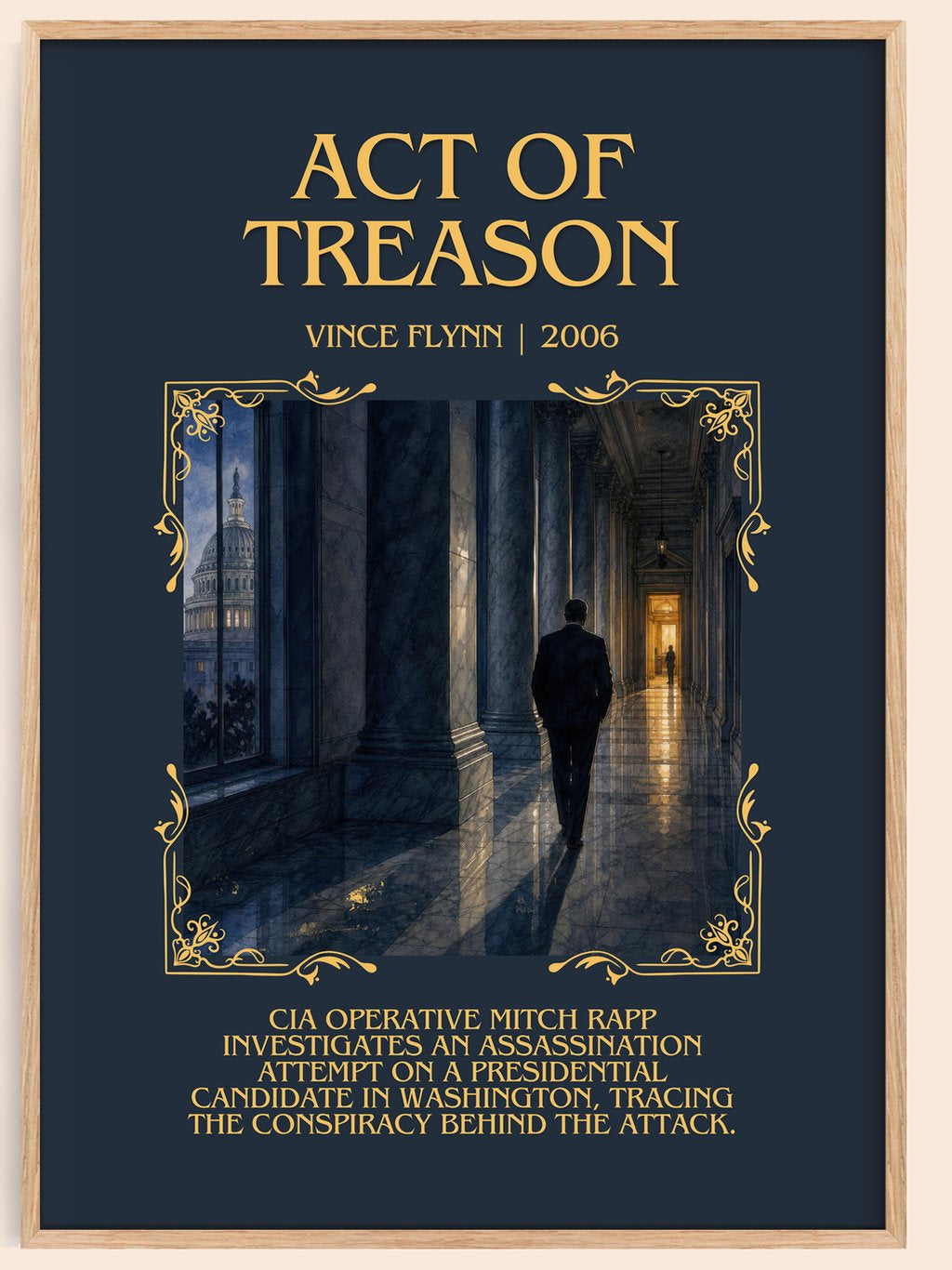 Act of Treason Minimalist Book Poster by Vince Flynn – book poster