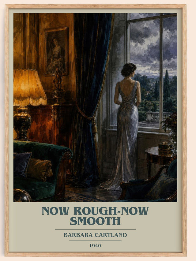 Now Rough-Now Smooth Book Cover Poster by Barbara Cartland