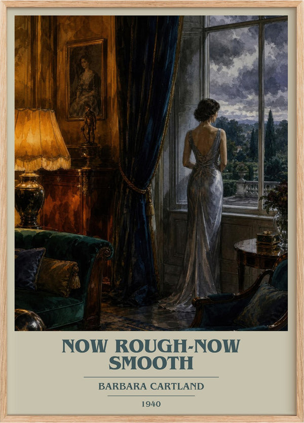 Now Rough-Now Smooth Book Cover Poster by Barbara Cartland