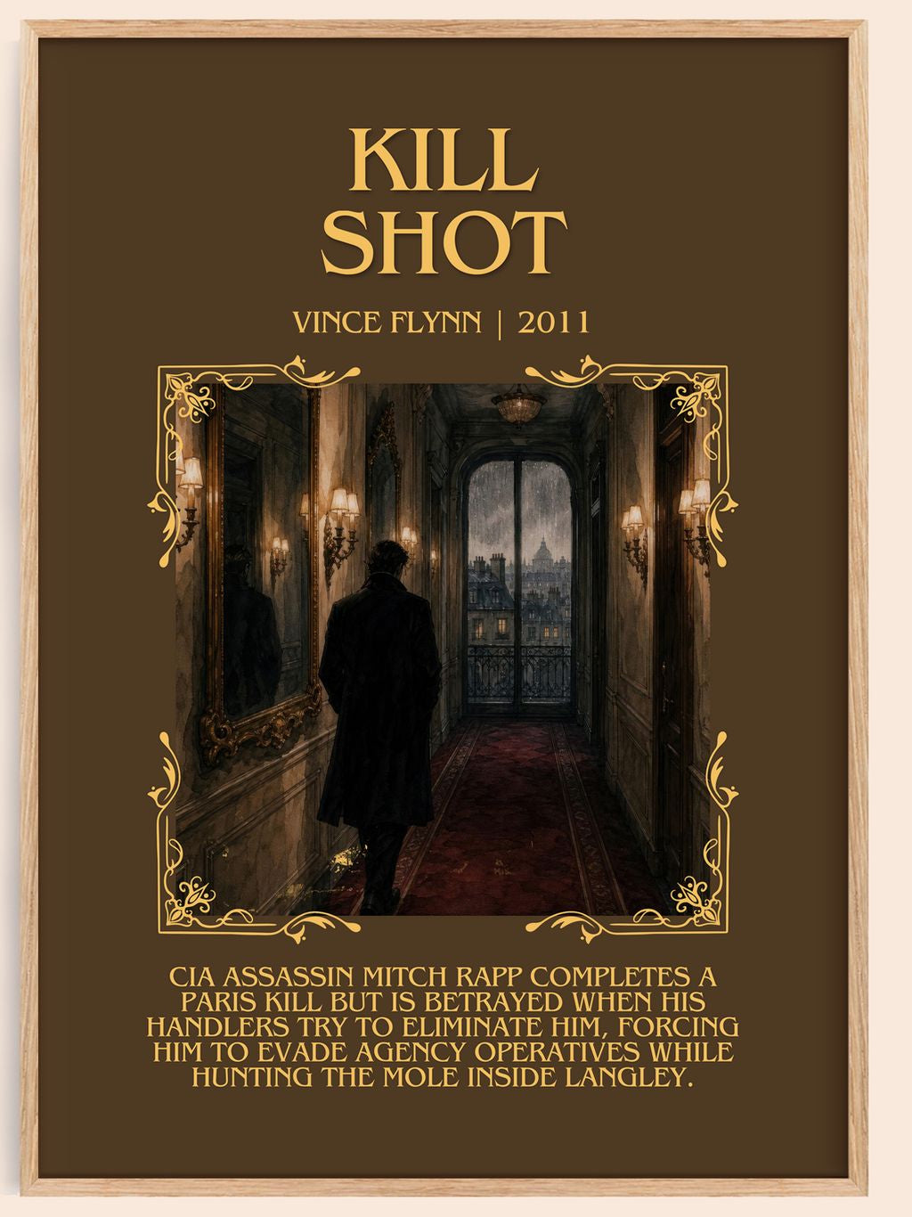 Kill Shot Minimalist Book Poster by Vince Flynn – book poster